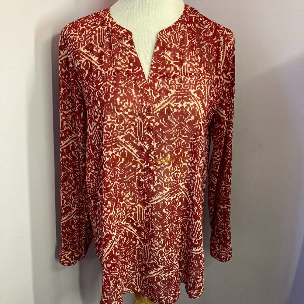 Lucky Brand Blouse, Sheer,Size M